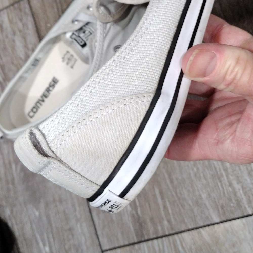 CONVERSE - Light Gray Canvas Sneakers - Picture 5 of 12